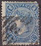 Spain 1865 Queen Isabel II 4 Cuartos Blue Edifil 75. España 1865 75. Uploaded by susofe